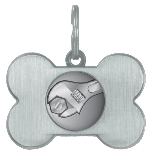 Nussbolzen des justierbaren Schlüssels vektor Tiermarke (Vorderseite)