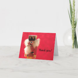 Nusscracker auf rot Danksagkarte Dankeskarte