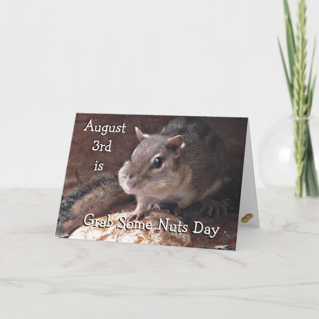 Nüsse Day Funny Holidays Karte (Vorderseite)