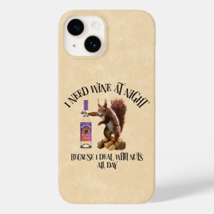 Nüsse den ganzen Tag - Funny Squirrel Wein Drinker Case-Mate iPhone 14 Hülle