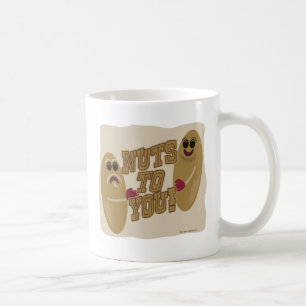 Nüsse für dich lustiger Mandel-Spruch-Pun Cartoon Tasse