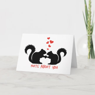 Nüsse über dich, Eichhörnchen in der Liebe Karte