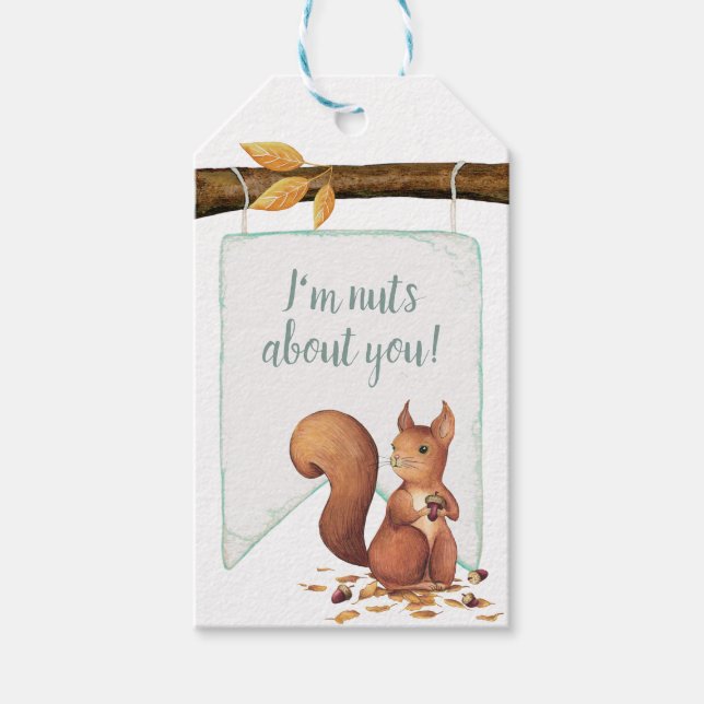 Nüsse über dich fallen für geschenkanhänger (Vorderseite)
