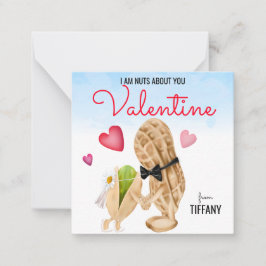 Nüsse über dich Funny Pun Couple Valentine Mitteilungskarte
