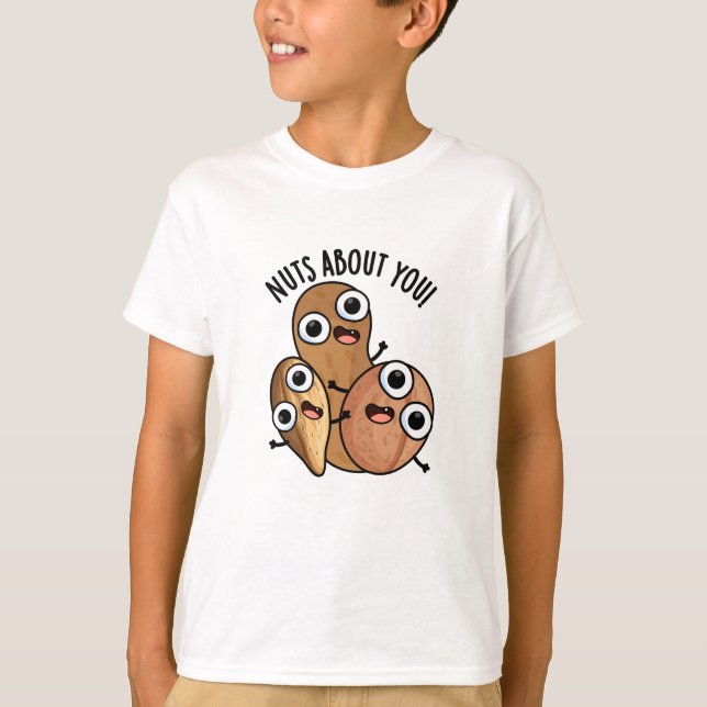 Nüsse über dich lustige Nut Puns T-Shirt (Vorderseite)
