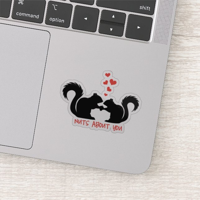 Nüsse über dich, niedliche Eichhörnchen Aufkleber (Detail)