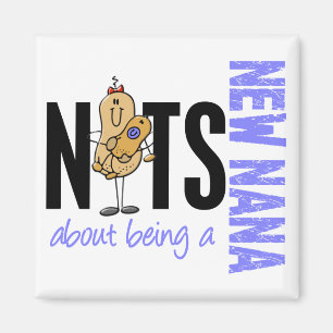 Nüsse über eine neue Nana sein 1 Blau Magnet