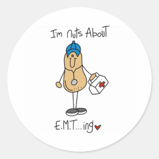Nüsse über EMT-ing Runder Aufkleber