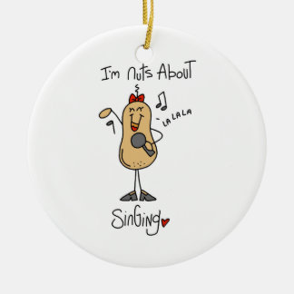 Nüsse über Gesang-T - Shirts und Geschenke Keramikornament