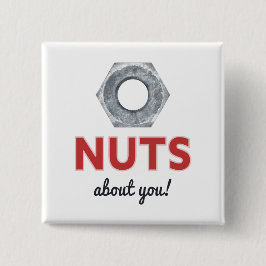 Nüsse über Ihren Valentinstag mit Bolzen Button