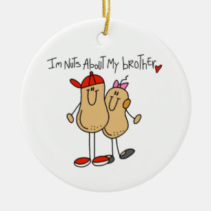 Nüsse über meine Bruder T - Shirt und Geschenke Keramikornament