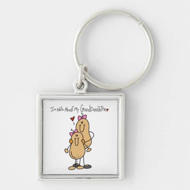 Nüsse über meine Enkelin-T - Shirts und Geschenke Schlüsselanhänger (Vorne)