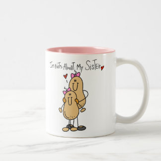 Nüsse über meine Schwester-Tasse Zweifarbige Tasse
