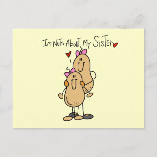 Nüsse über meine Schwestern T - Shirt und Geschenk Postkarte