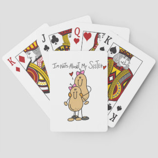 Nüsse über meine Schwestern T - Shirt und Geschenk Spielkarten