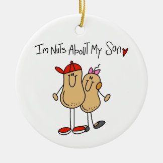 Nüsse über meine Sohn-T - Shirts und Geschenke Keramikornament