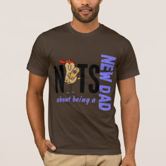 Nüsse über Sein ein neuer Vater 1 (Blau) T-Shirt