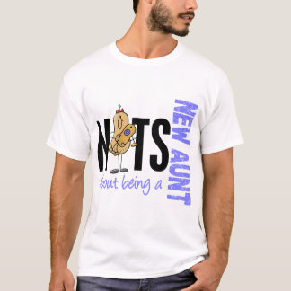 Nüsse über Sein eine neue Tante 1 Blau T-Shirt