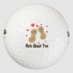 Nüsse über Sie Niedliche Erdnüsse Liebe Essen Puff Golfball
