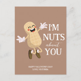 Nüsse über Sie Valentinstag lustige Liebe Pun Feiertagspostkarte