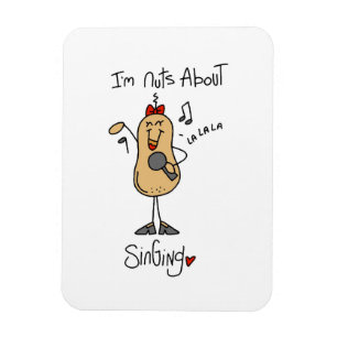 Nüsse über Singen T-Shirts und Geschenke Magnet