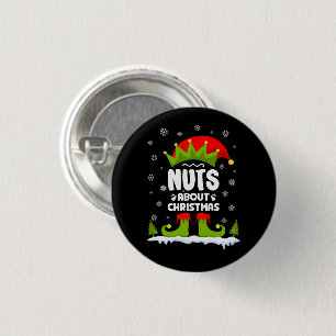 Nüsse über Weihnachten Funny Weihnachts Weihnachts Button