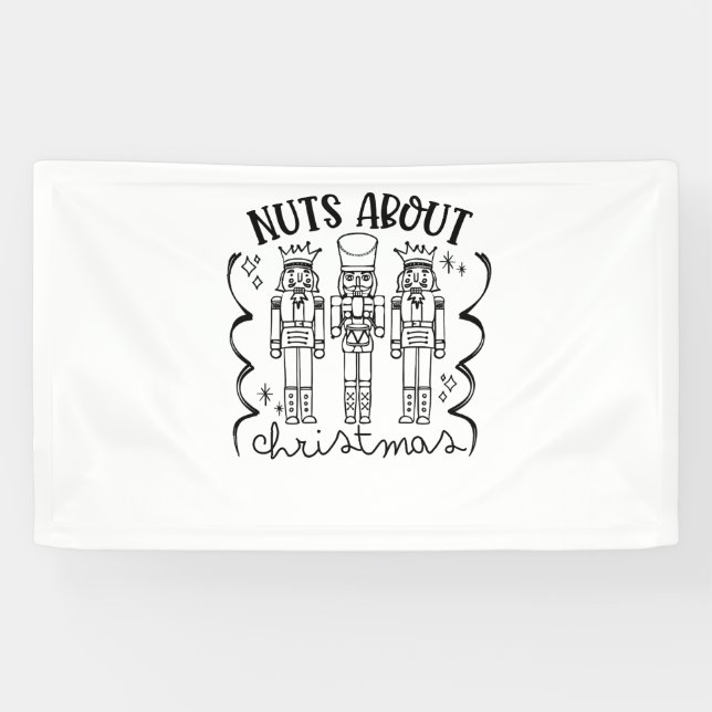 Nüsse über Weihnachten Weihnachts-Nutcracker Banner (Horizontal)