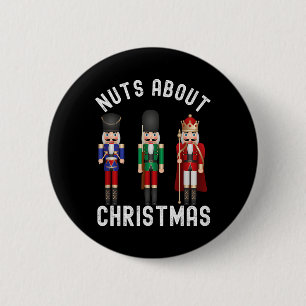 Nüsse über Weihnachtslustige Pastel Weihnachtsnach Button