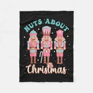 Nüsse über Weihnachtslustige Pastel Weihnachtsnach Fleecedecke