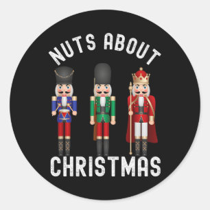 Nüsse über Weihnachtsspaß Pastell-Weihnachts-Nussk Runder Aufkleber
