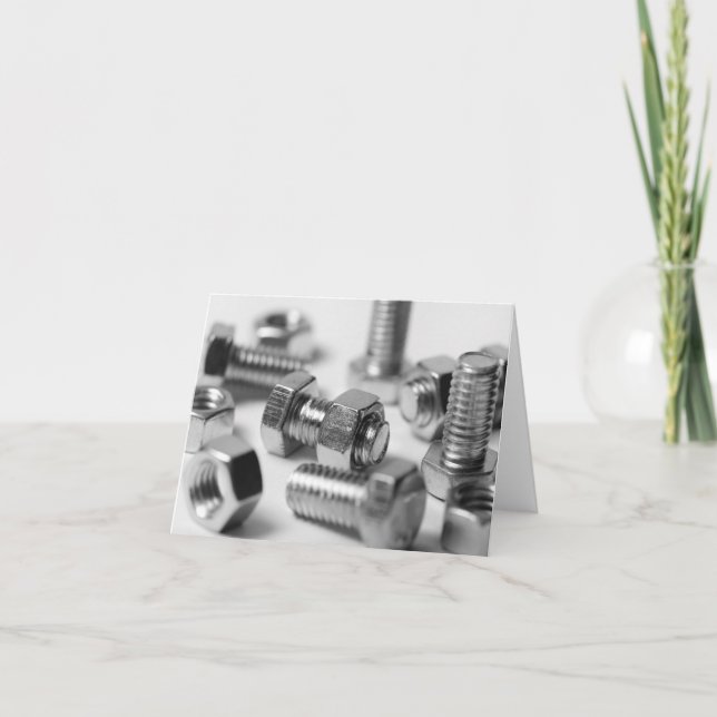 Nüsse - und - Bolzen Anmerkungs-Karte Karte (Vorderseite)