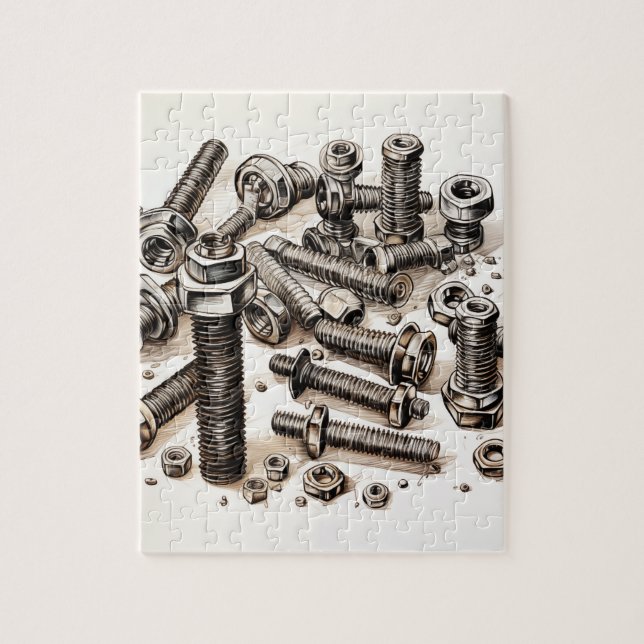 Nüsse und Bolzen Puzzle (Vertikal)