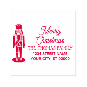 Nussknacker #2 Frohe Weihnachten Name Rücksendeadr Permastempel