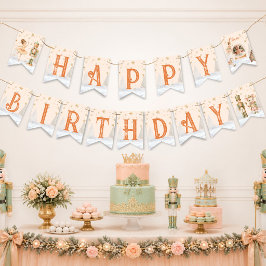 Nussknacker-Ballerina Sugar Plum 1. Geburtstag Wimpelkette