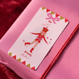 Nussknacker-Ballett An/Für rosa Weihnachtsgeschenk Adressaufkleber