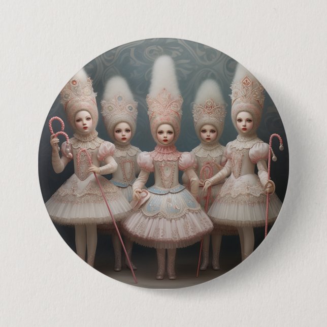 Nussknacker-Ballett-Mode-Mirliton-Tänzer Button (Vorderseite)