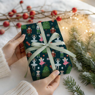 Nussknacker-Ballett-Weihnachtspapier Geschenkpapier