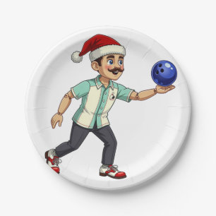 Nussknacker-Bowling-Weihnachts-Sport-Feiertag Xmas Pappteller