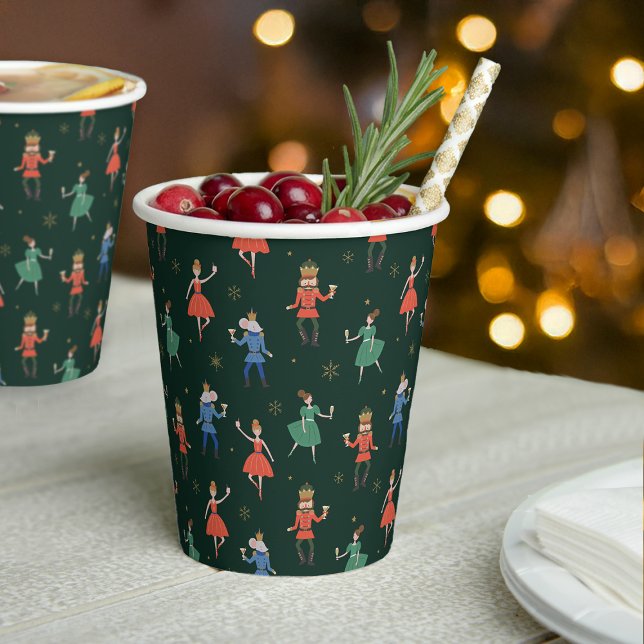 Nussknacker-Cocktailparty-Weihnachten Pappbecher (Von Creator hochgeladen)