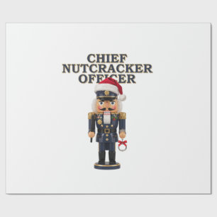 Nussknacker Curling Spieler Feiertag Wintersport Geschenkpapier