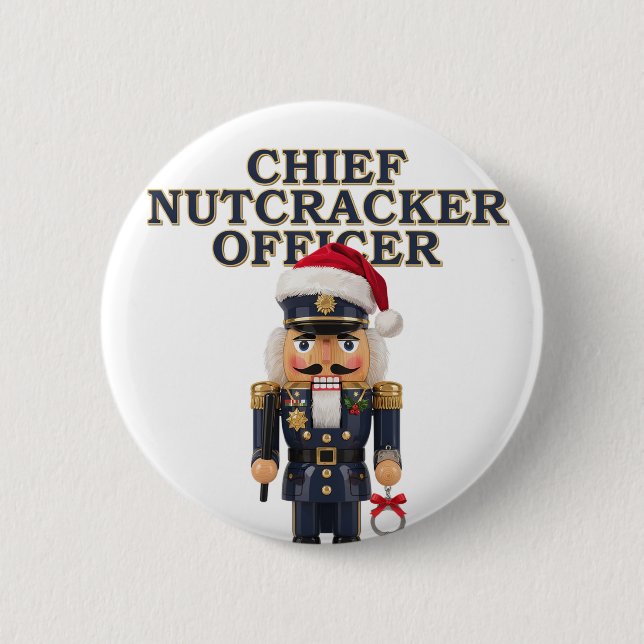 Nussknacker Curling Spieler Urlaub Wintersport   Button (Vorderseite)