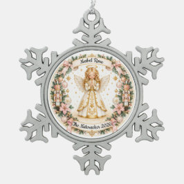 Nussknacker-Engel-Ornament Schneeflocken Zinn-Ornament