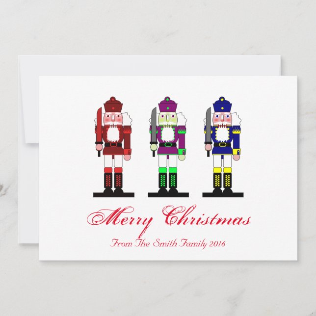 Nussknacker-Feiertags-Foto Feiertagskarte (Vorderseite)