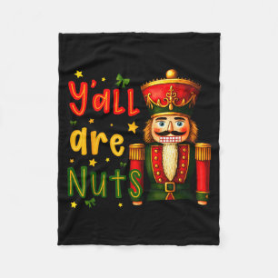 Nussknacker Frohe Weihnachten Lustige Xmas-Pyjamas Fleecedecke