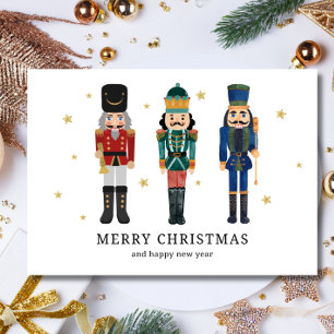 Nussknacker Frohe Weihnachten Minimalistisches Wei