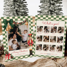 Nussknacker Grüne Schleife Familienfoto Weihnachte