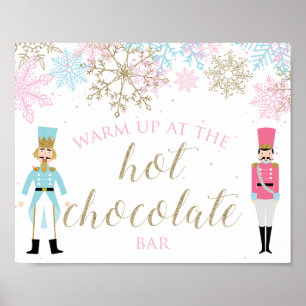 Nussknacker Heiße Schokolade Bar Pink Gold Schneef Poster