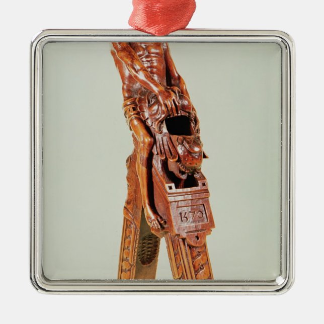 Nussknacker in Form eines Mannes Silbernes Ornament (Vorne)