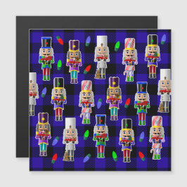 Nussknacker mit kleinen roten Lastwagen Weihnachte Magneteinladung