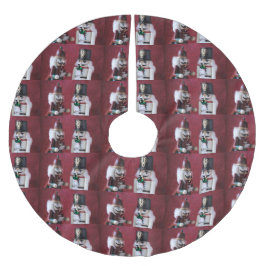 Nussknacker mit Ornamenten Polyester Weihnachtsbaumdecke